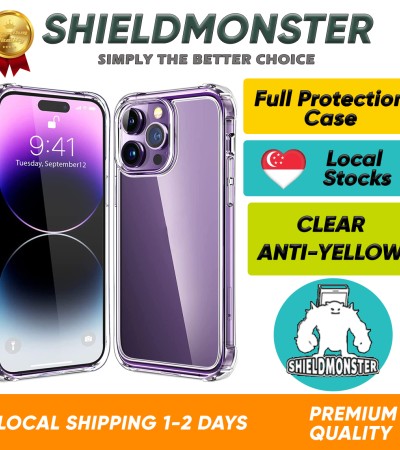 Shieldmonster iPhone Case 14 Pro Max/14 Pro/14/14 Max/13 Pro Max / 12/ 11/ XS/ XR/ X/ 8 Casing Clear Hard Soft Transparent Clear TPU cover