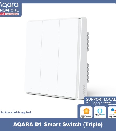 Aqara智能墙壁开关D1，支持苹果HomeKit、Alexa、谷歌（照明开关）