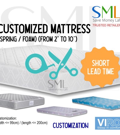 Customized Mattress / Customised Mattress / Odd Size Bed / Special Size Mattress / Made to Measure / Customization / Customisation / Custom Made Foam Mattress